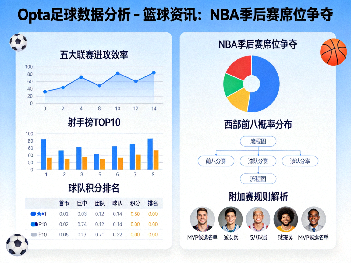 Opta足球数据分析 - 篮球资讯：NBA季后赛席位争夺